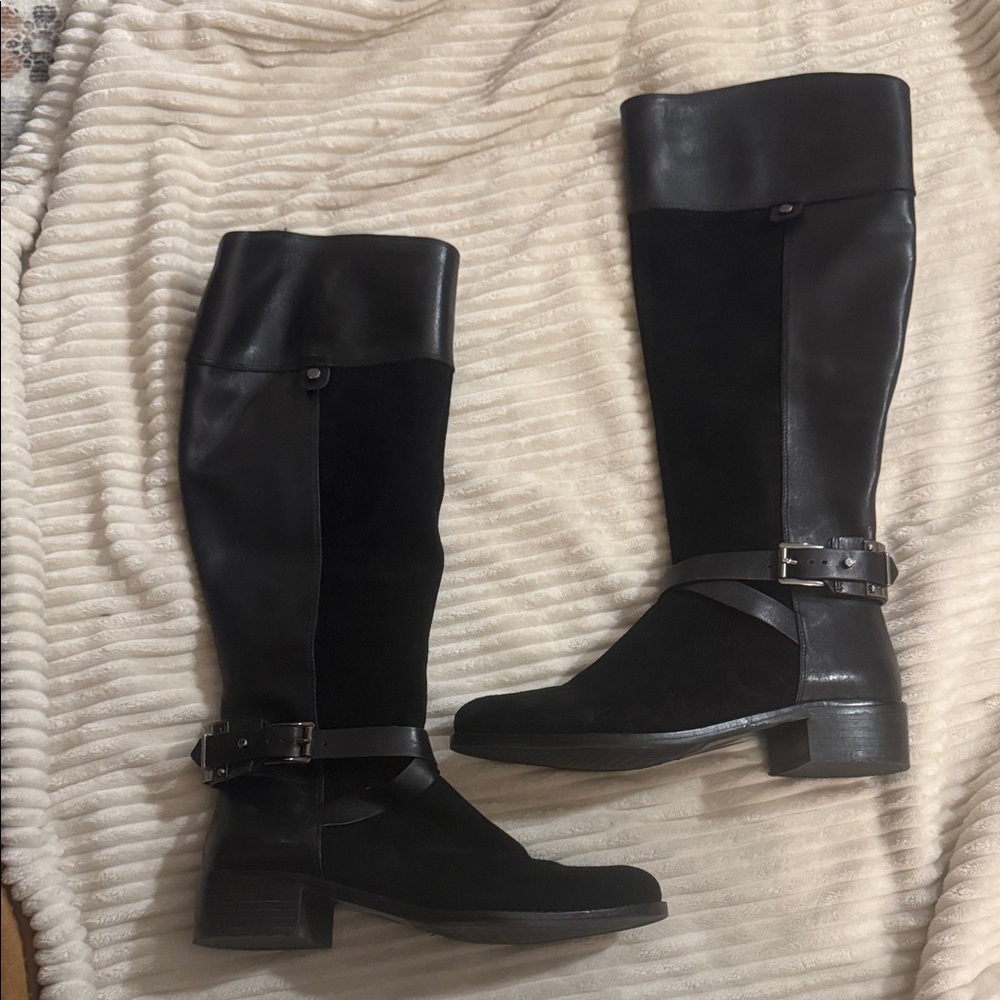 Vince Camuto Black Knee-High Women's Boots